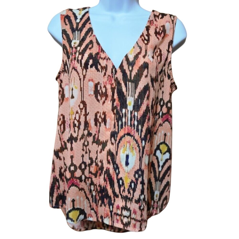 A.n.a Size Small Aztec Print Tank Top Blouse Casual Office